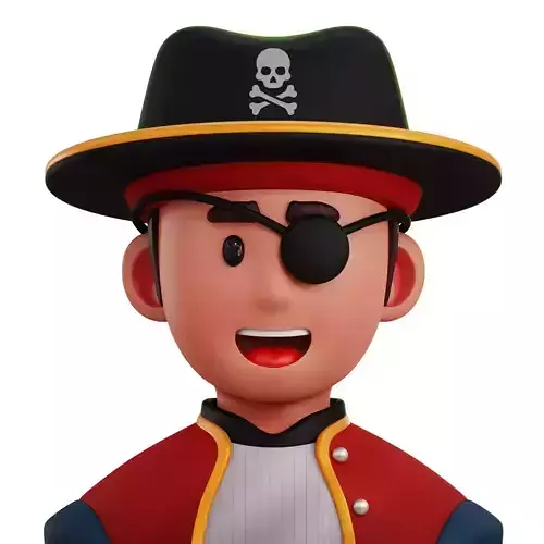 Pirate Avatar 3D Icon