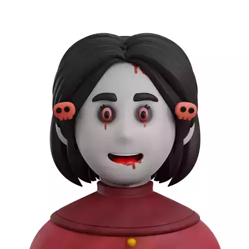 Female Death Avatar 3D Icon