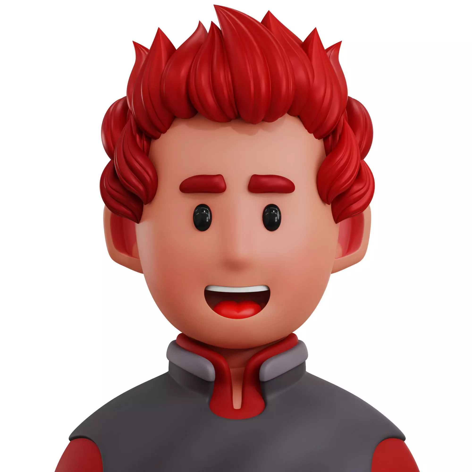 Super Boy Avatar 3D Icon Low-poly 3D model_0