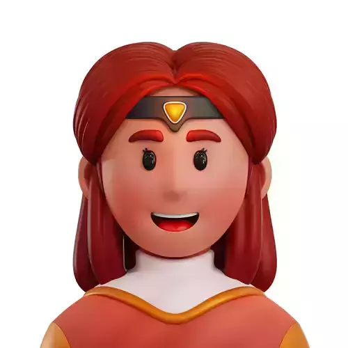 Female Superhero Avatar 3D Icon