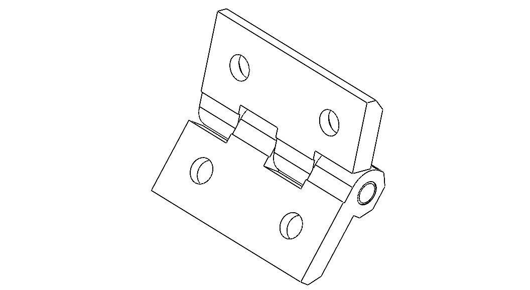 Zinc Hinge 3D model_2