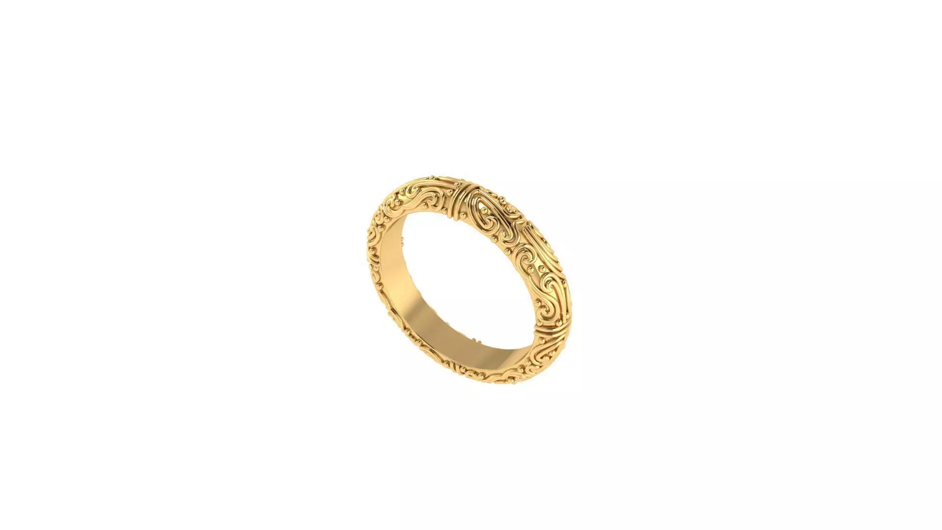 gold ring 3D print model_0