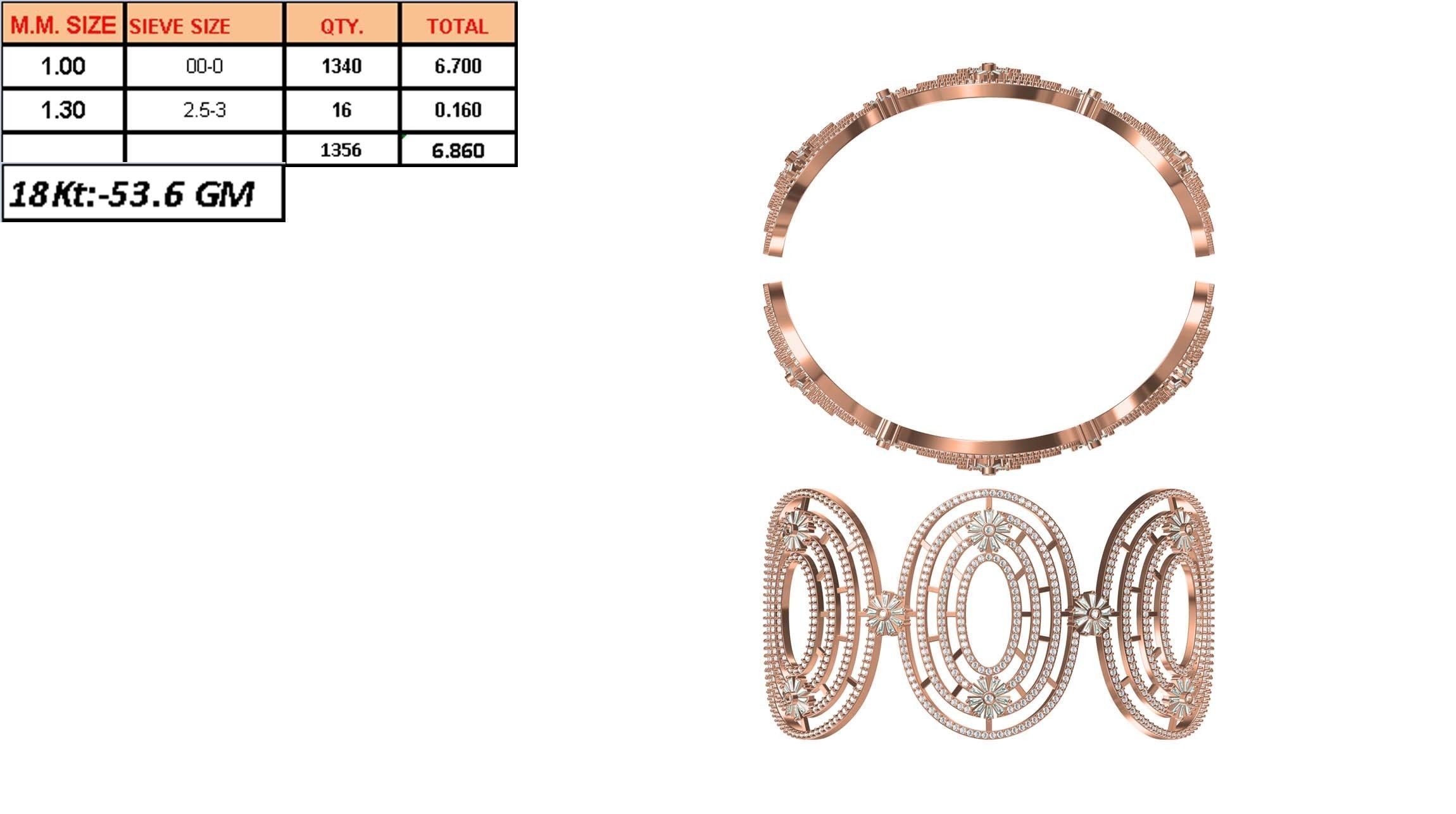 Bangle Bracelet STL JCD Details 3D print model_1