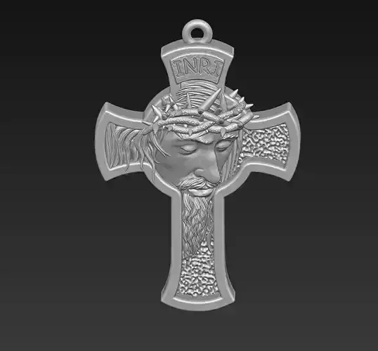 Silver Christ Jesus Cross Pendant