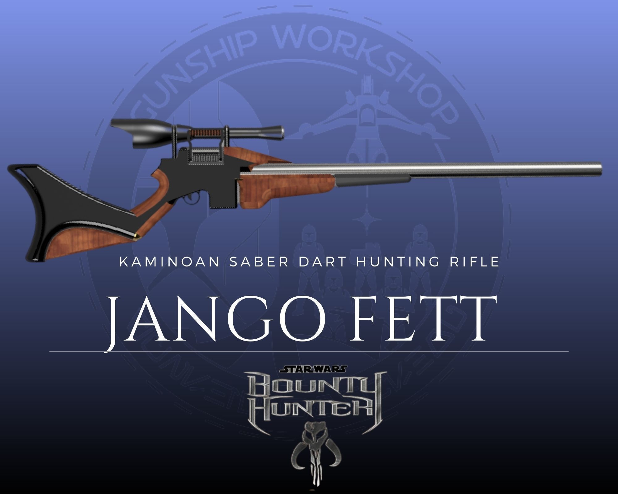 kamino saber dart hunting rifle  3D print model_1