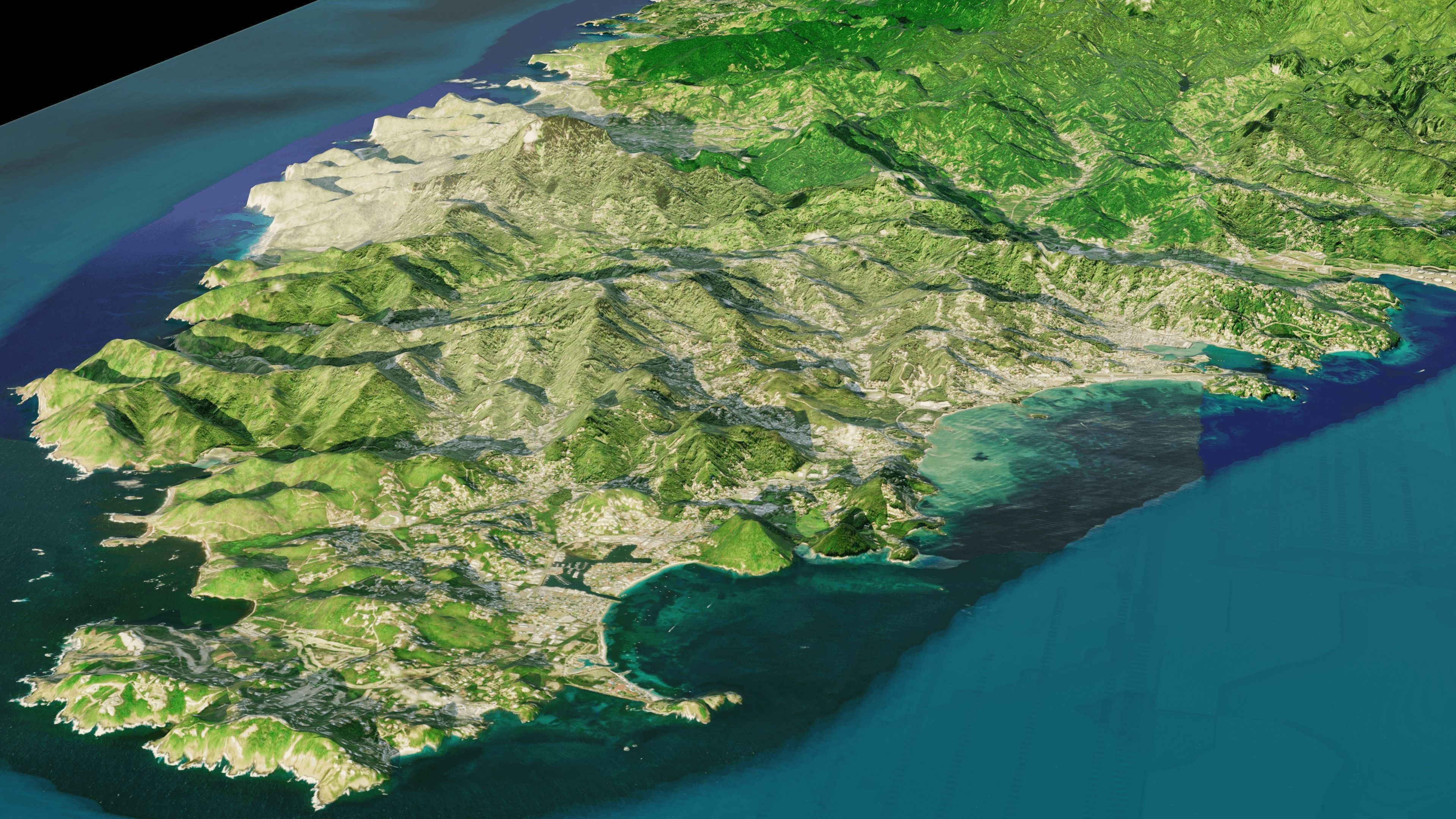 Saint Lucia island 3d Model Terrain 3D model_8