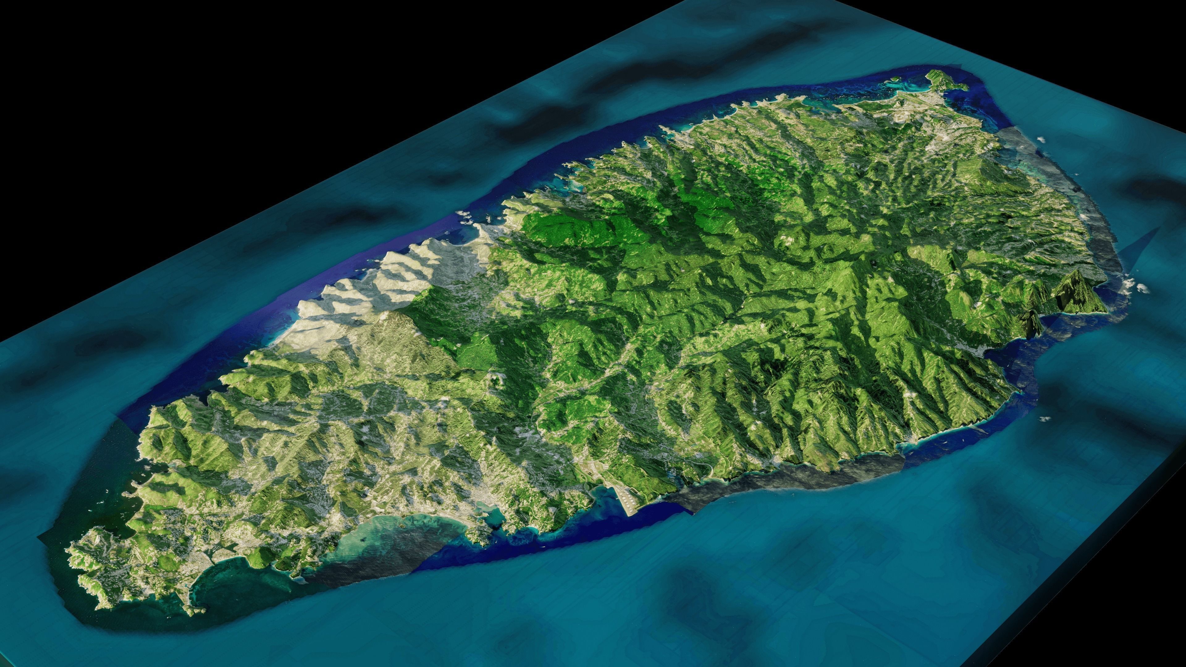 Saint Lucia island 3d Model Terrain 3D model_9