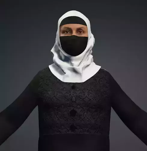 MIRIAM - Standing Traditional Rigged Muslim Woman 