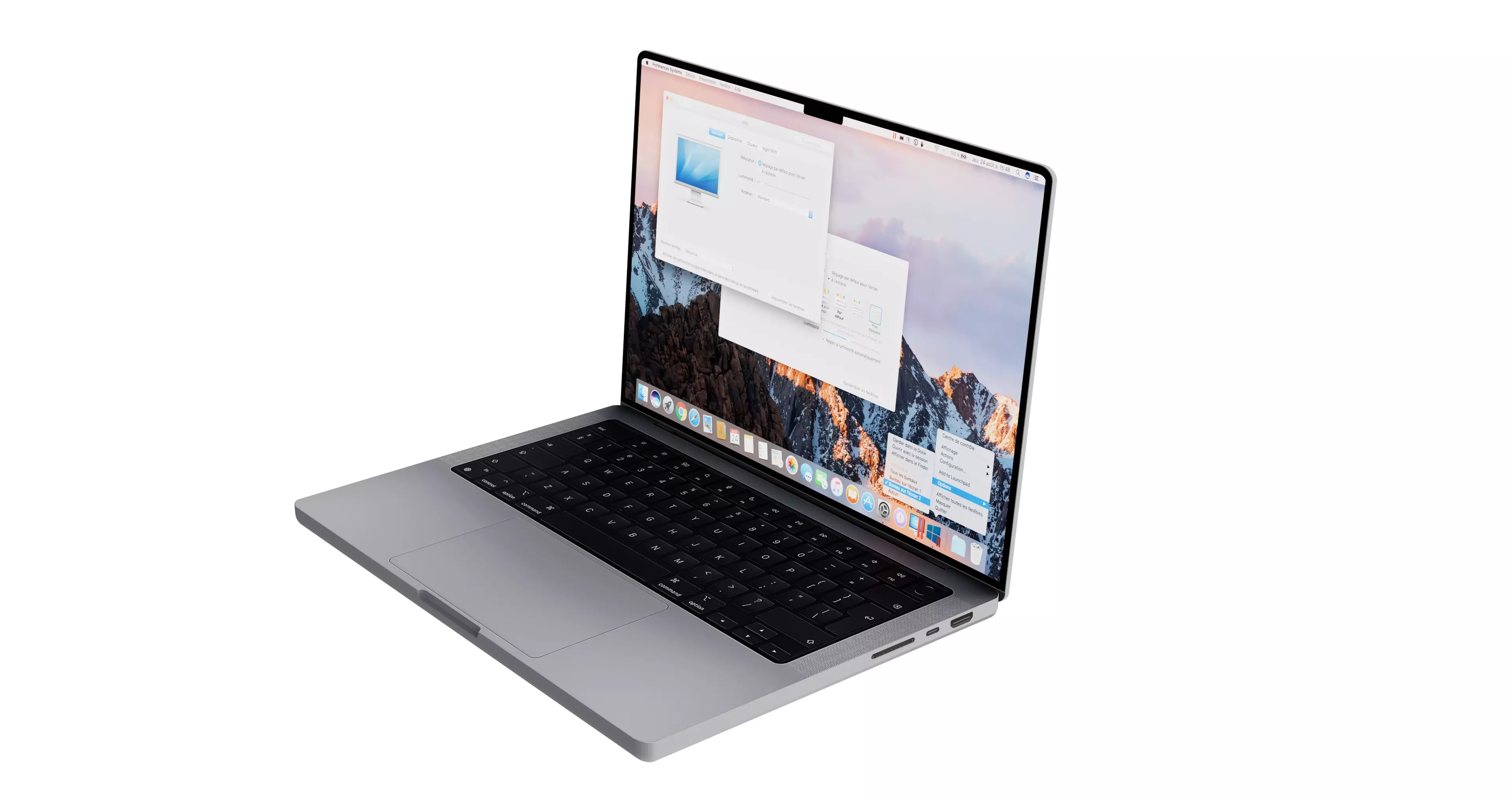 Laptop Mac book pro Realistic and Low-Poly Model Low-poly 3D model_0