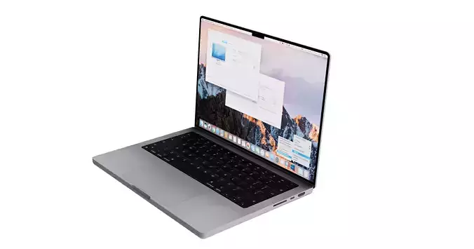 Laptop Mac book pro Realistic and Low-Poly Model