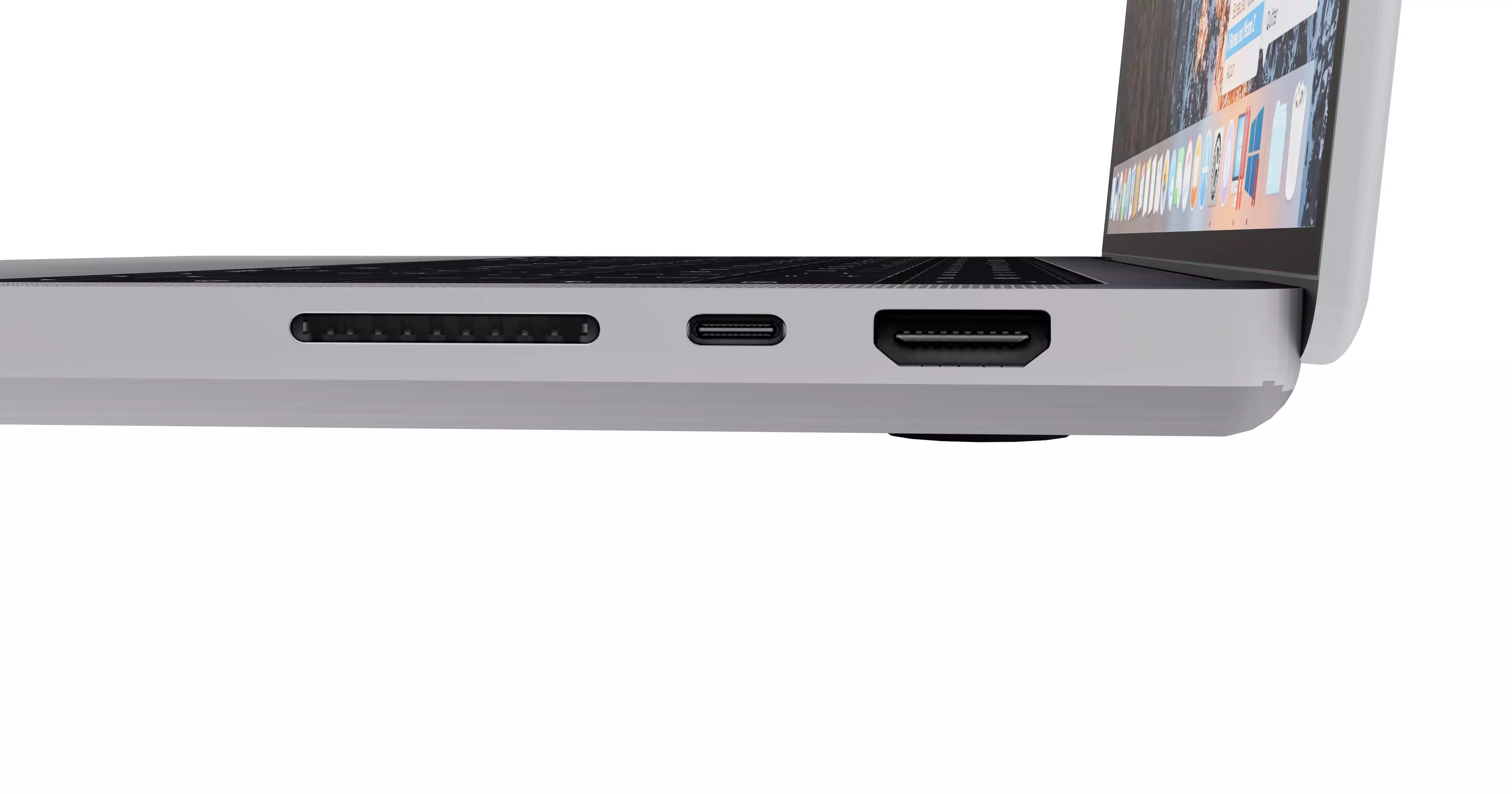 Laptop Mac book pro Realistic and Low-Poly Model Low-poly 3D model_5