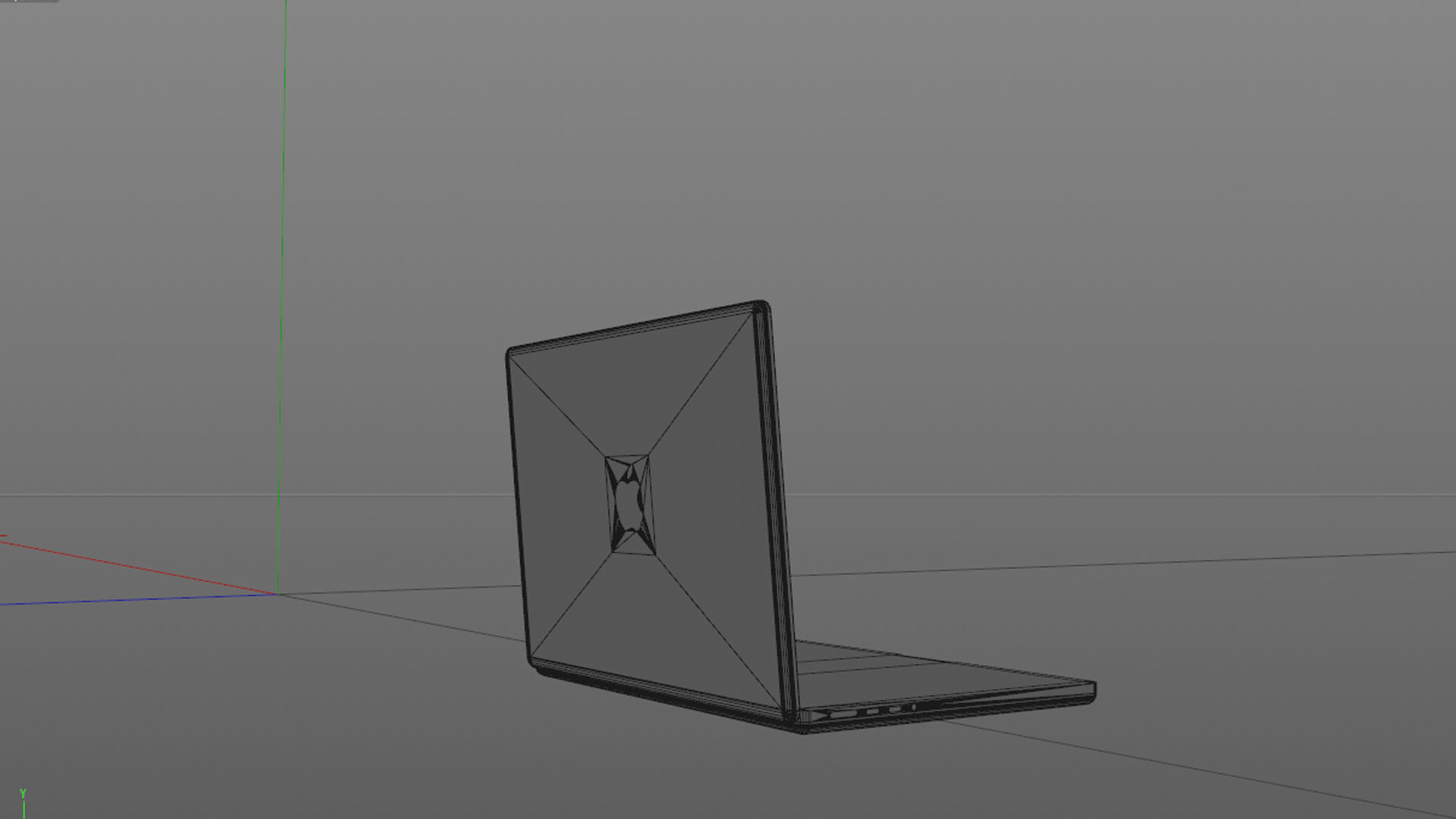 Laptop Mac book pro Realistic and Low-Poly Model Low-poly 3D model_7
