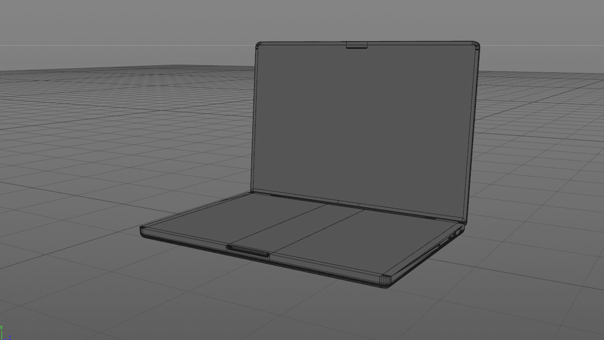 Laptop Mac book pro Realistic and Low-Poly Model Low-poly 3D model_6