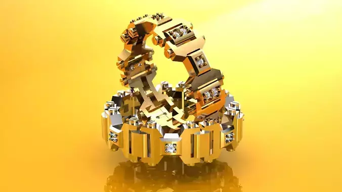 Modern engagement rings