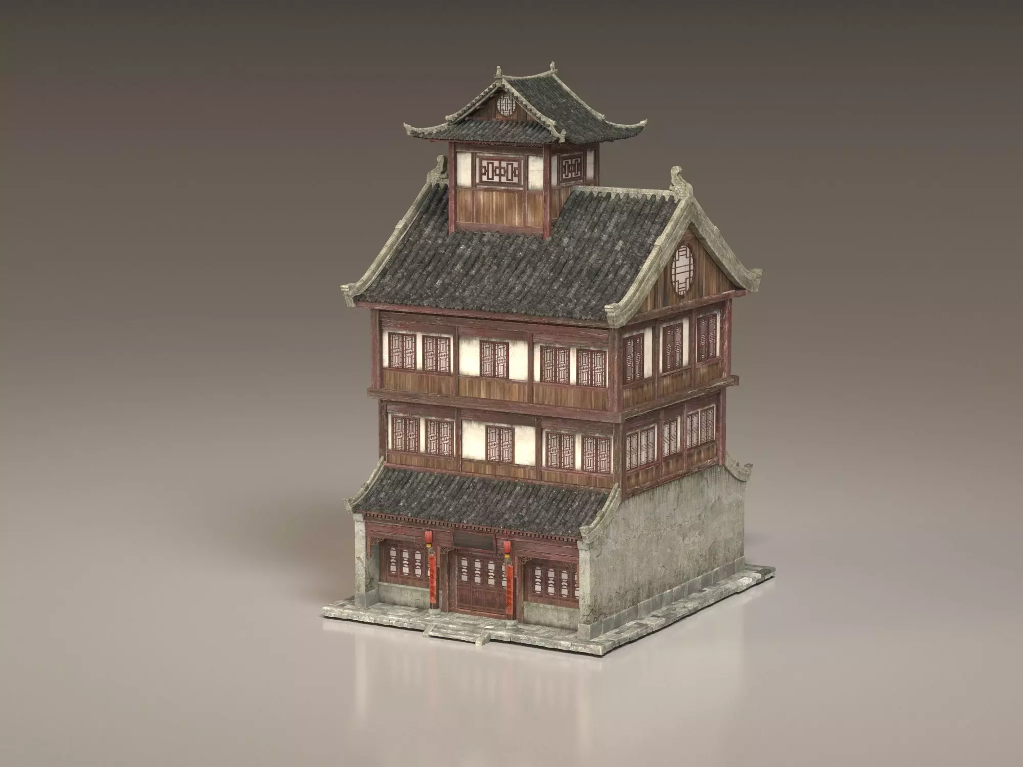 Ancient buildings Chinese Ancient architecture 3D model_0