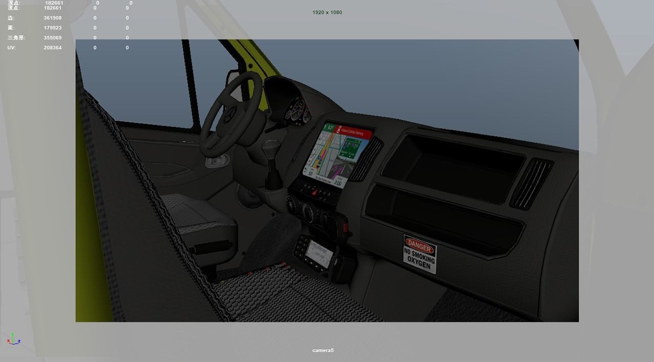 Ambulance Rigged Low-poly 3D model_26