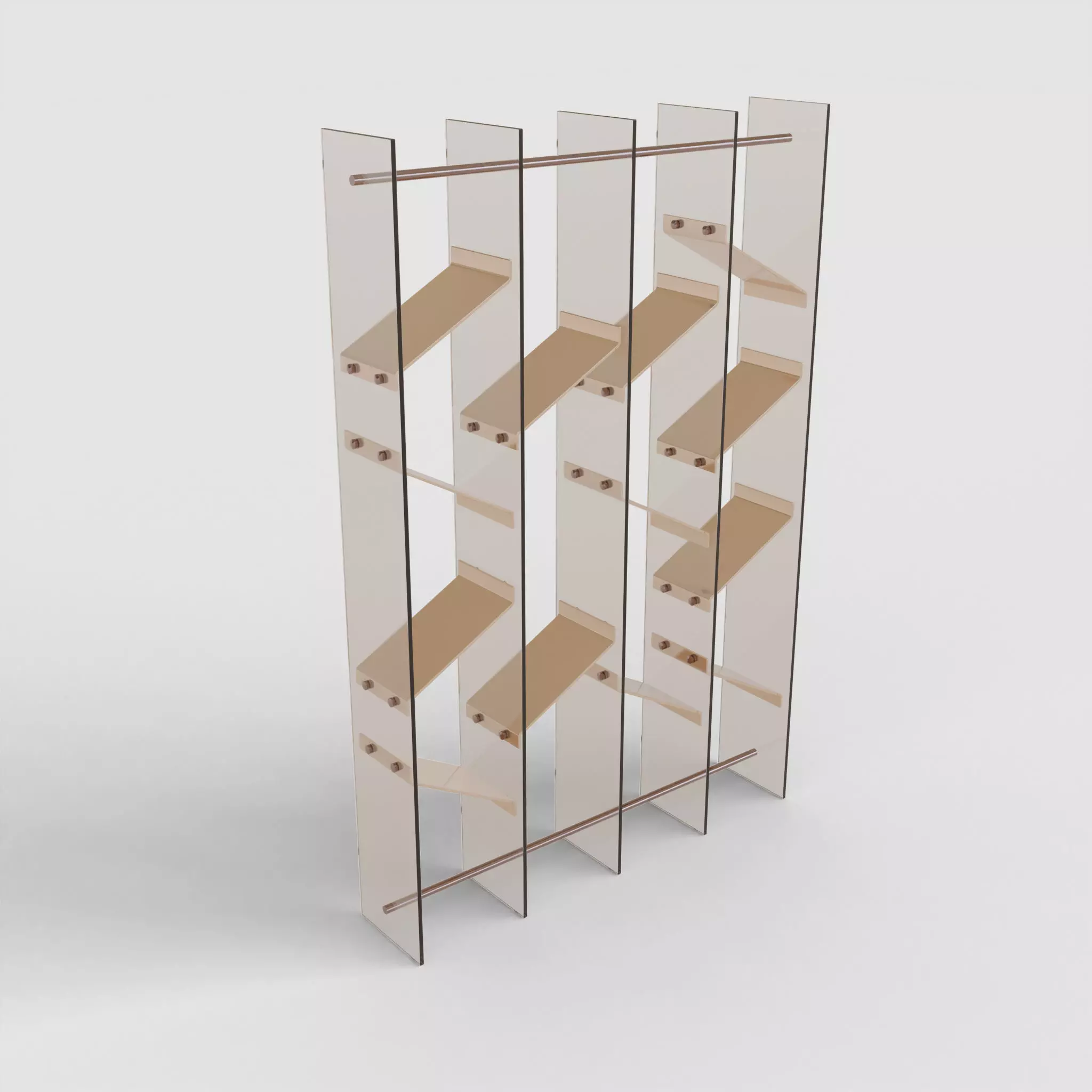 BookShelf Low-poly 3D model_0