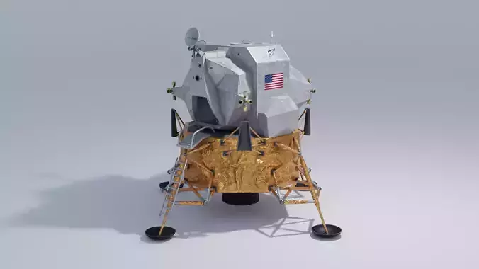 Lunar Lander 4K and 2K Textures 3D model