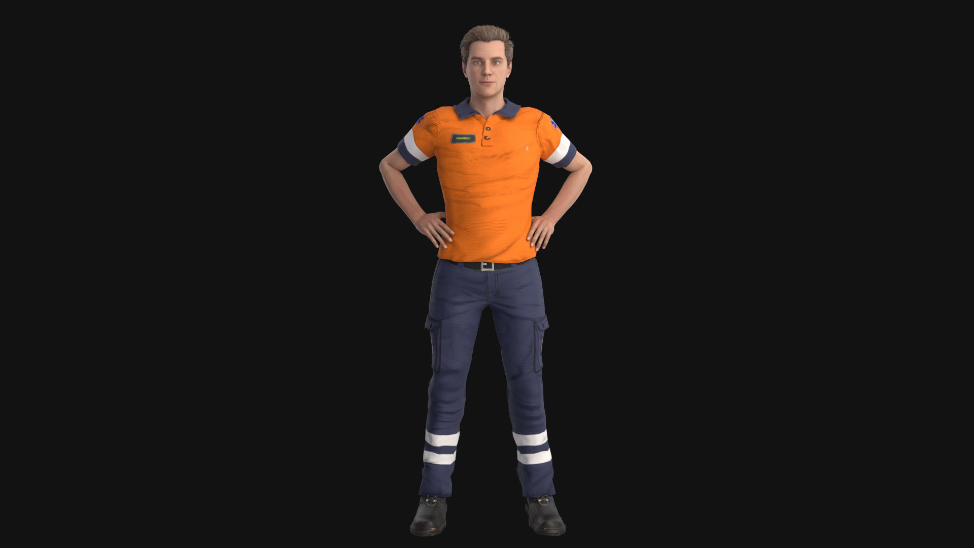 Paramedic Teams Rigged 3D model_12