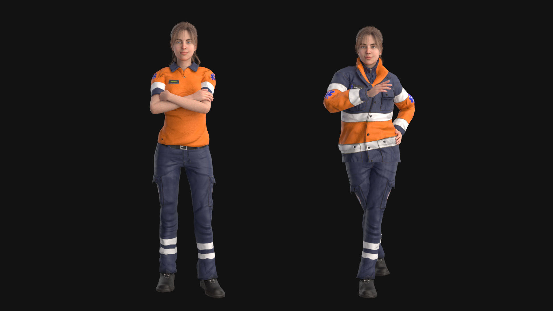 Paramedic Teams Rigged 3D model_29