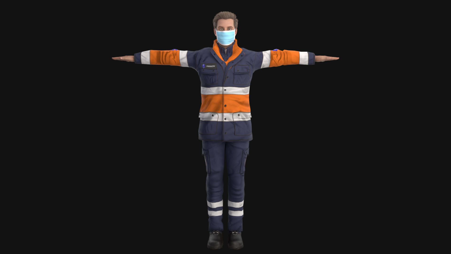 Paramedic Teams Rigged 3D model_5