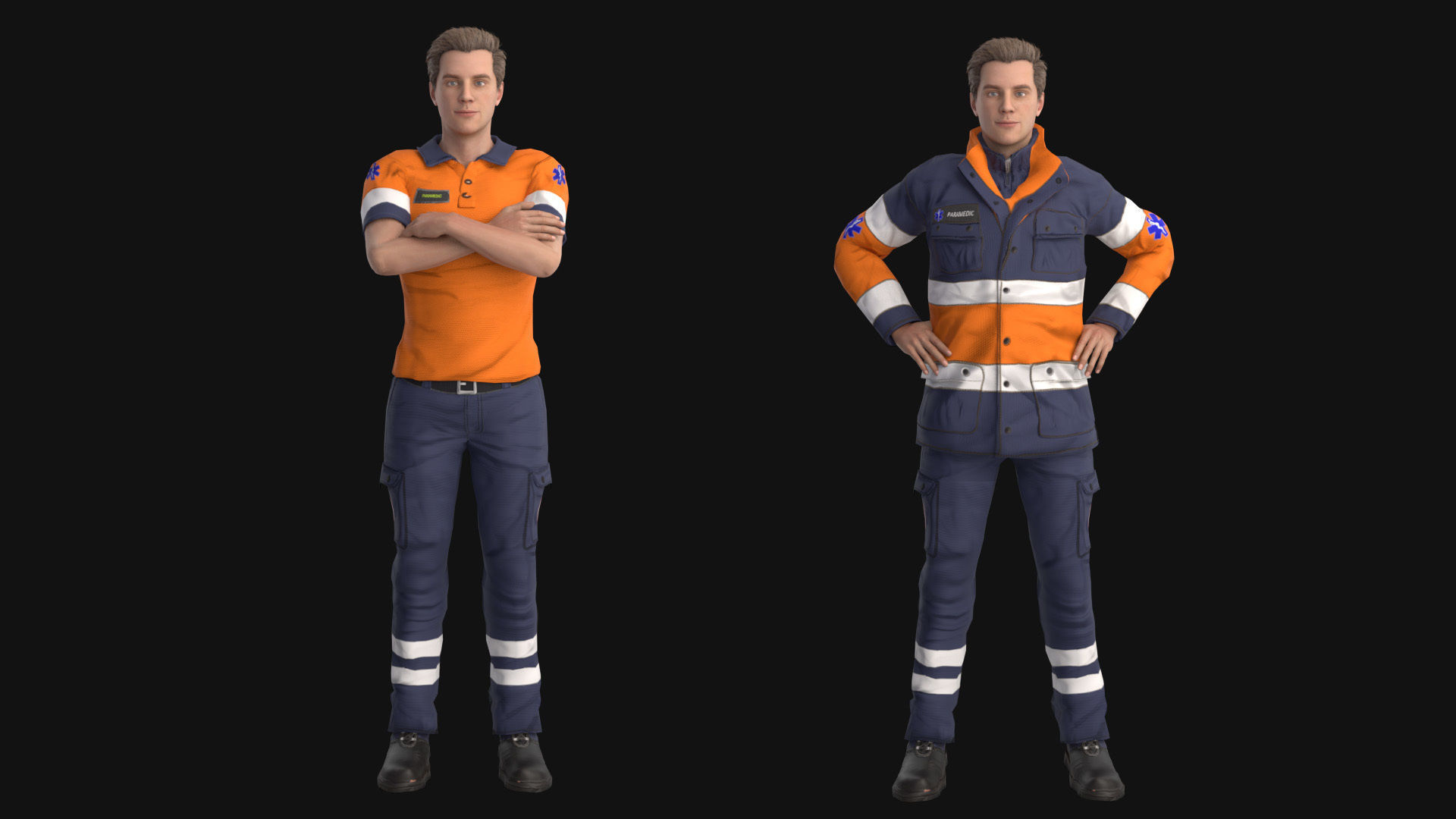Paramedic Teams Rigged 3D model_14