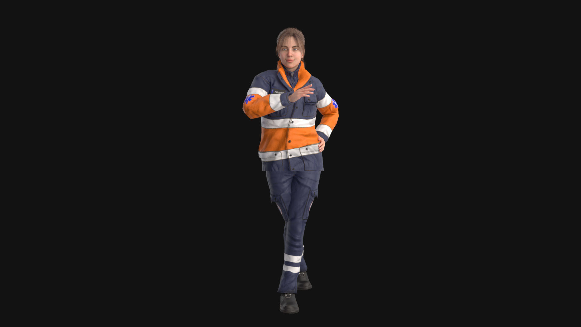 Paramedic Teams Rigged 3D model_27