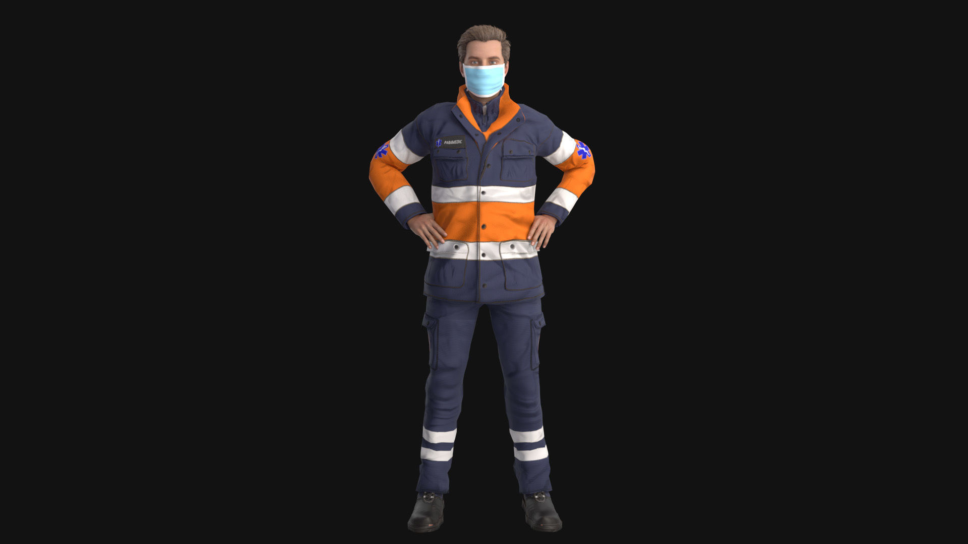 Paramedic Teams Rigged 3D model_15