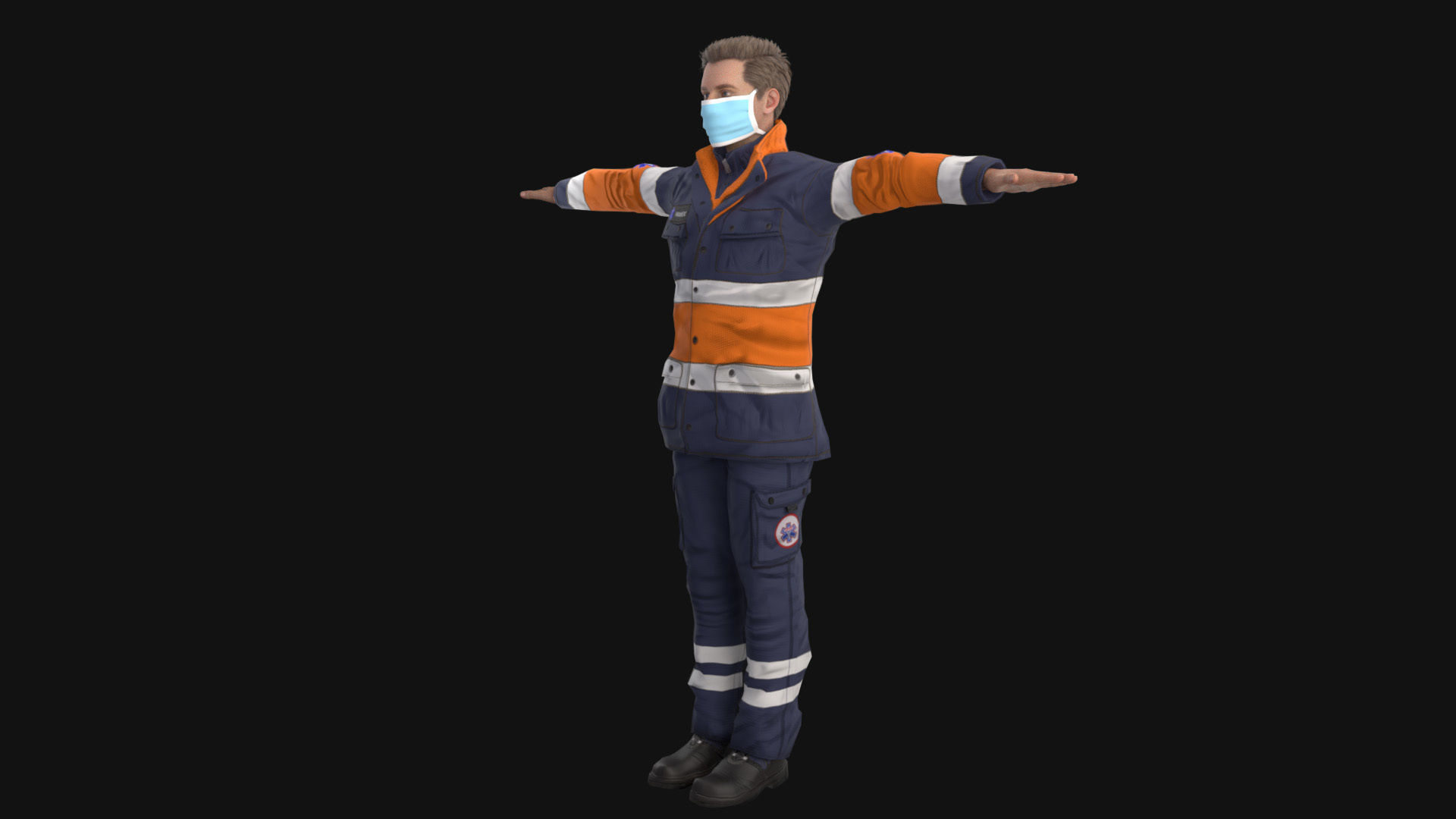Paramedic Teams Rigged 3D model_6