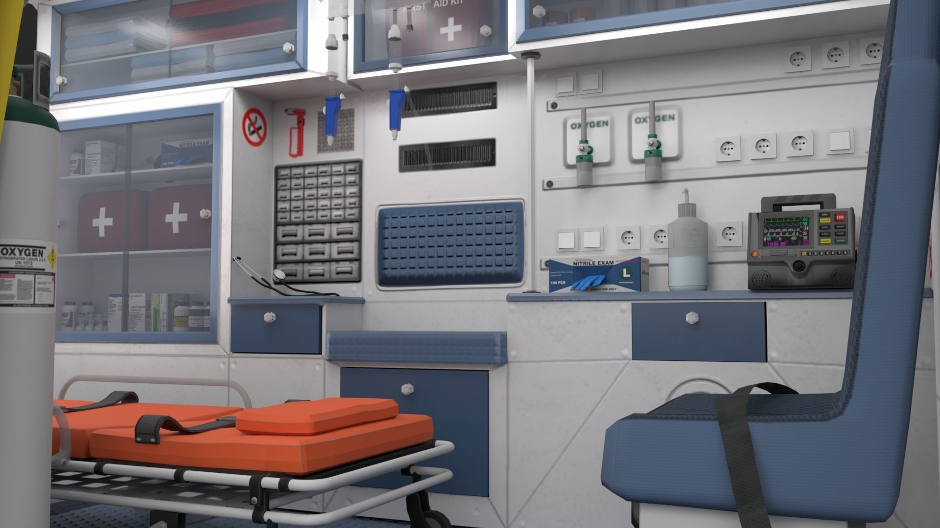 Paramedic Teams Rigged 3D model_38