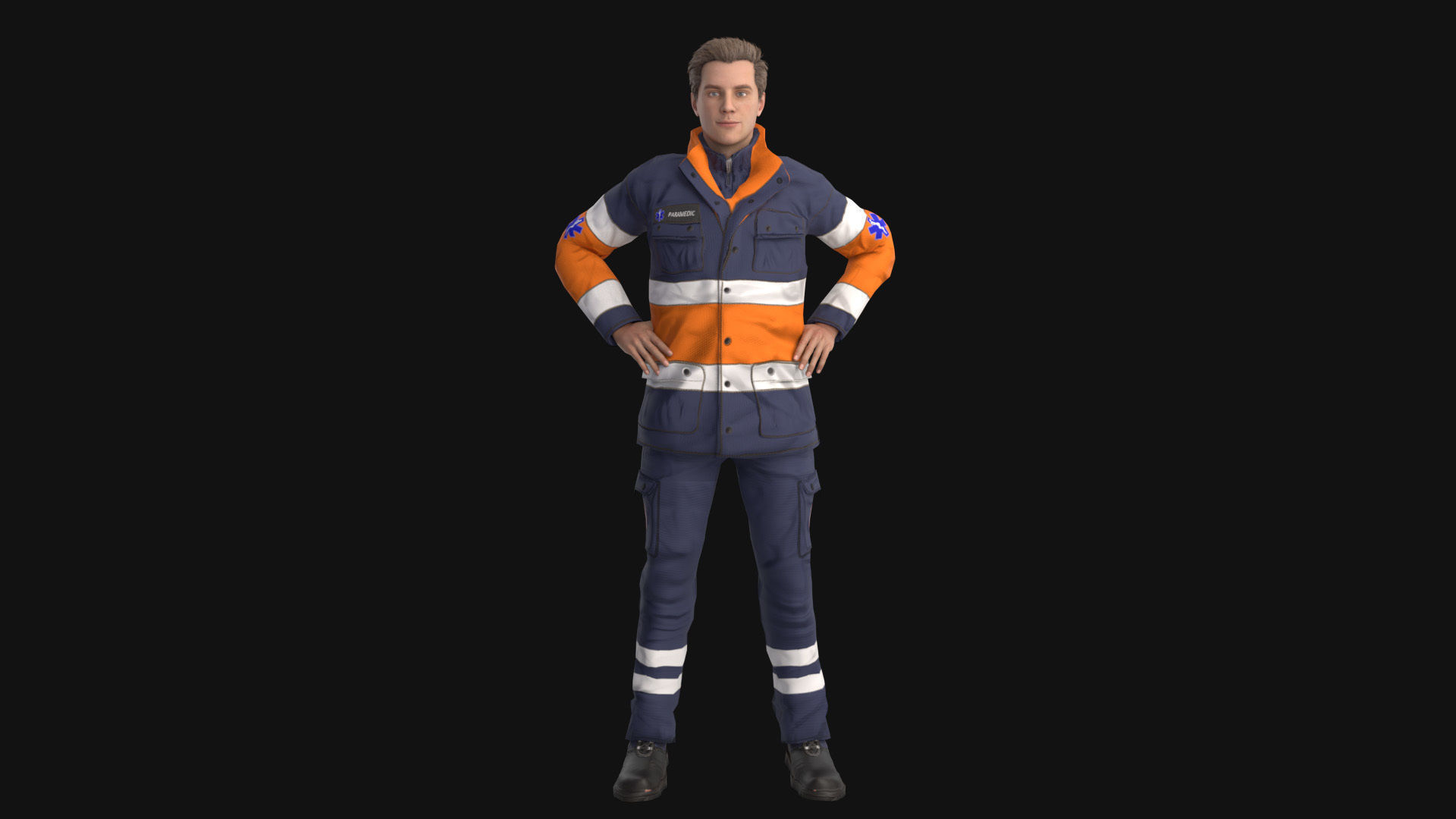Paramedic Teams Rigged 3D model_13