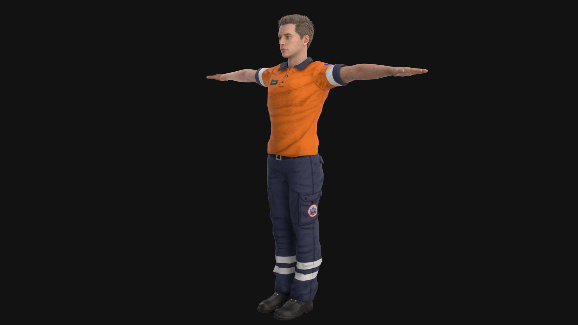 Paramedic Teams Rigged 3D model_3
