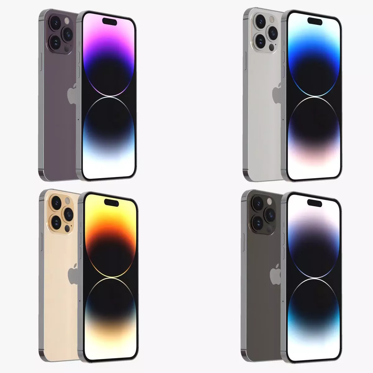 Apple iPhone 14 pro max Low-poly 3D model_0