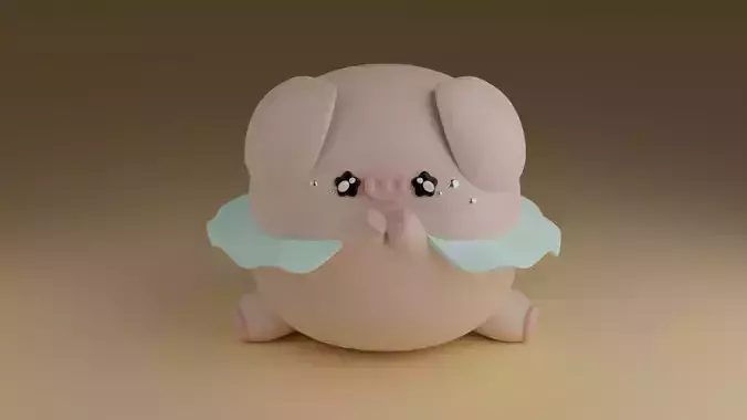 sad pig