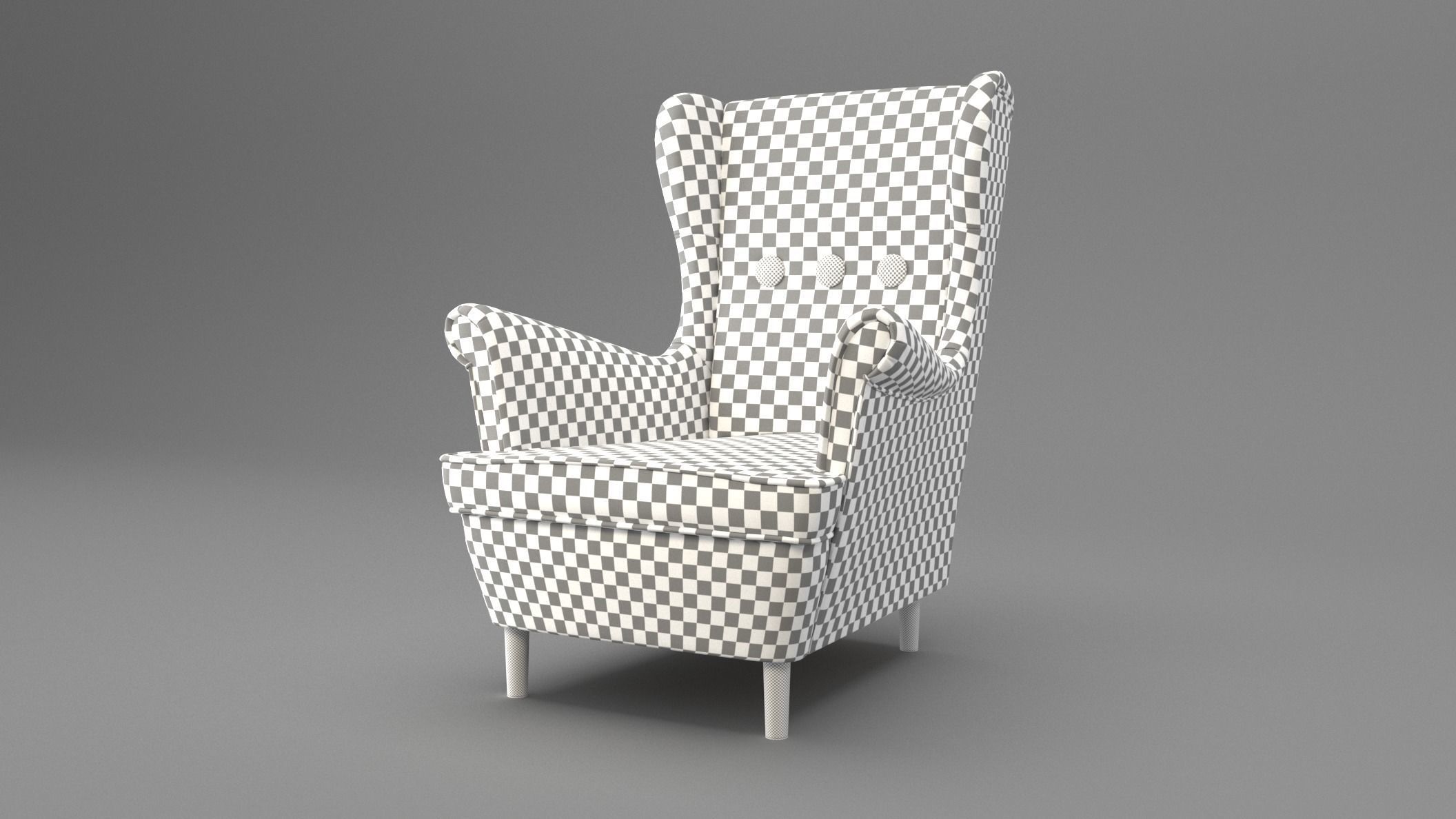 Strandmon Children Armchair 3D model_2