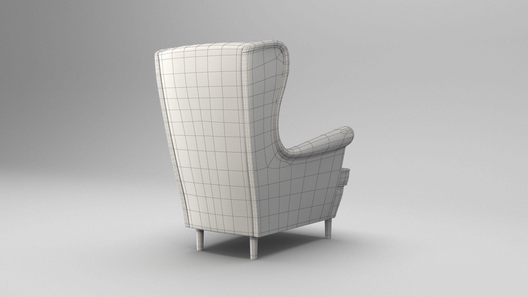 Strandmon Children Armchair 3D model_5