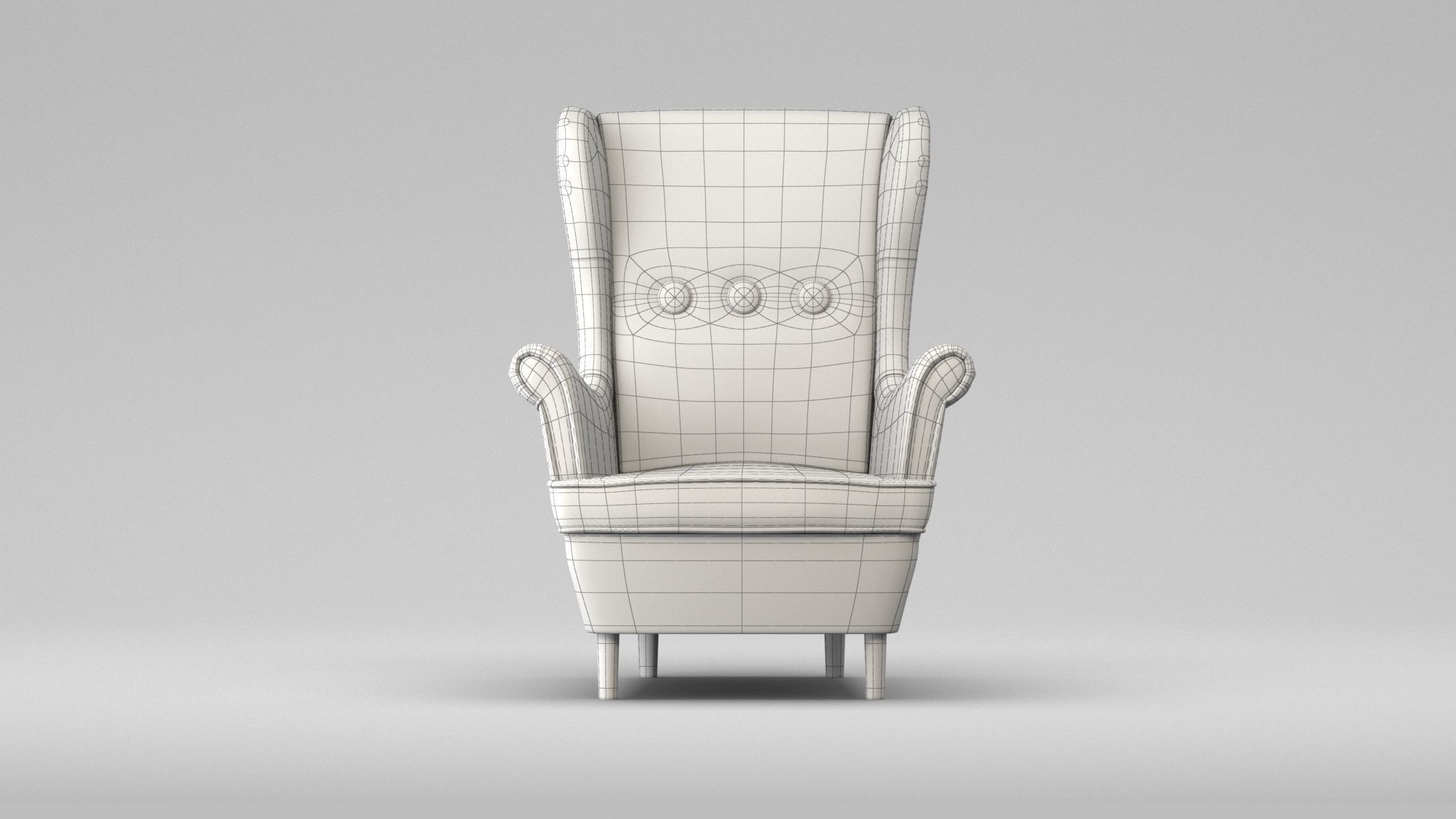 Strandmon Children Armchair 3D model_6