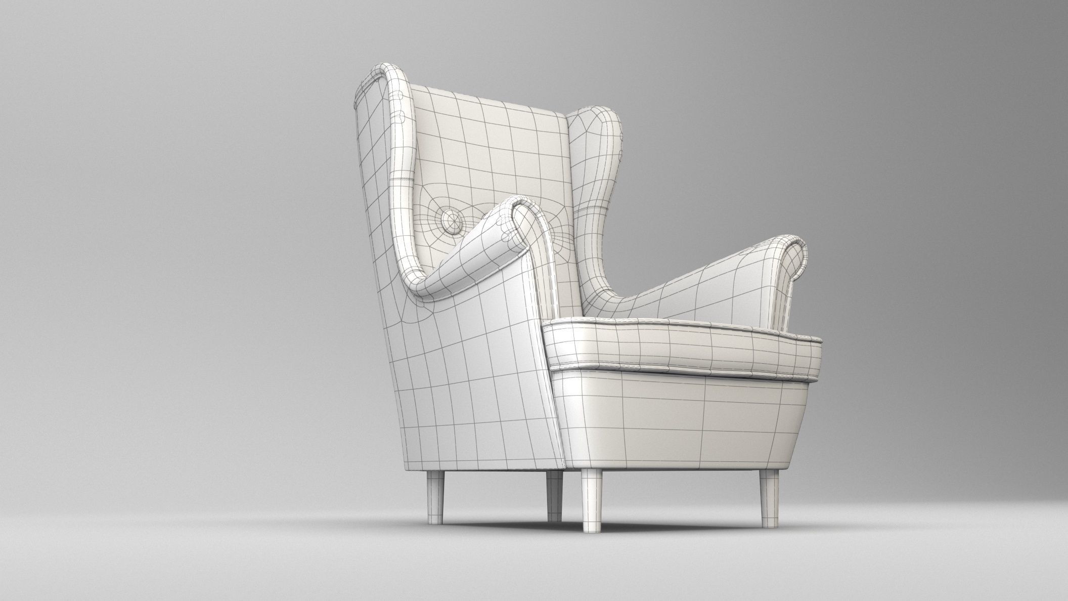 Strandmon Children Armchair 3D model_3