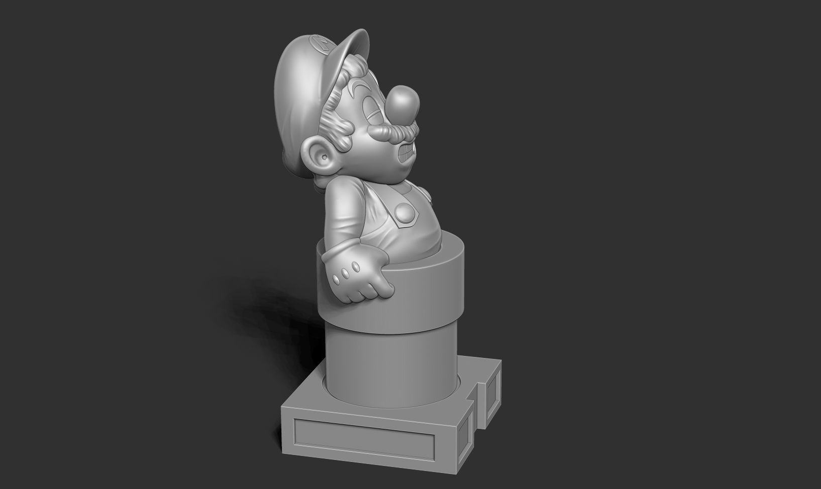 Mario is stuck in a pipe 3D print model_15