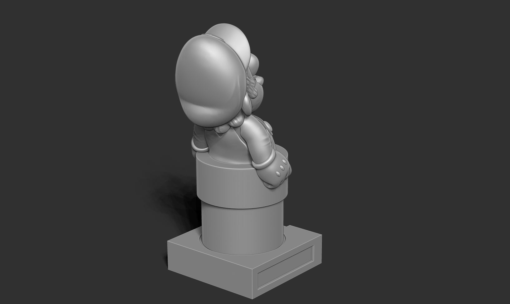 Mario is stuck in a pipe 3D print model_8