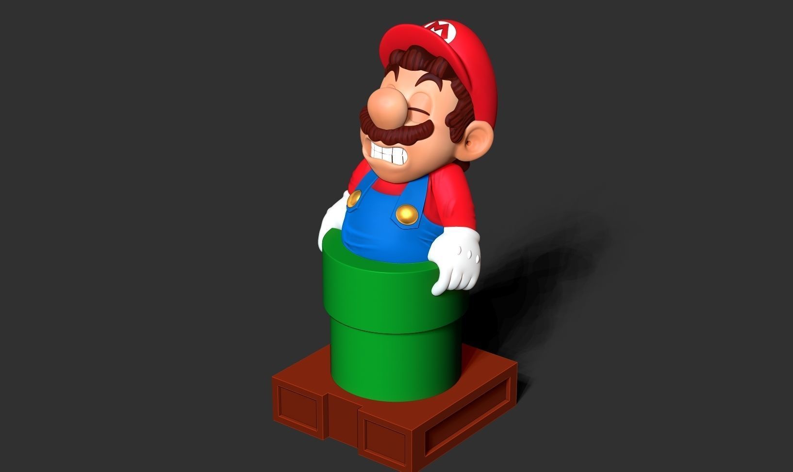 Mario is stuck in a pipe 3D print model_18