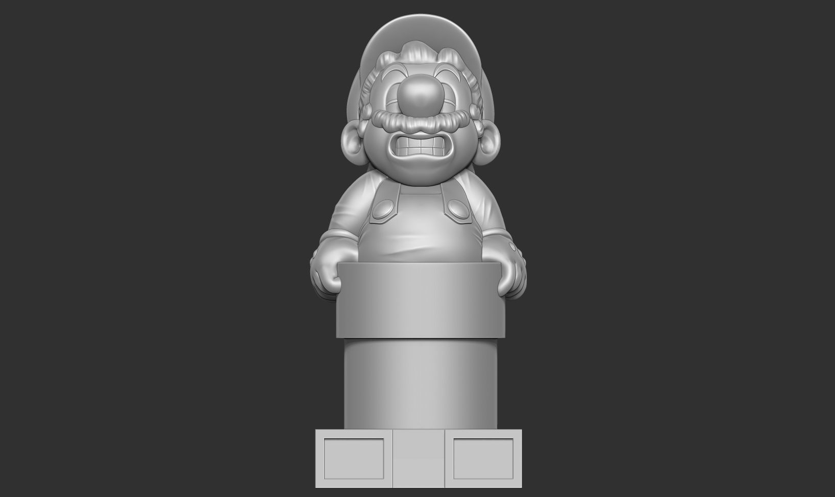 Mario is stuck in a pipe 3D print model_20