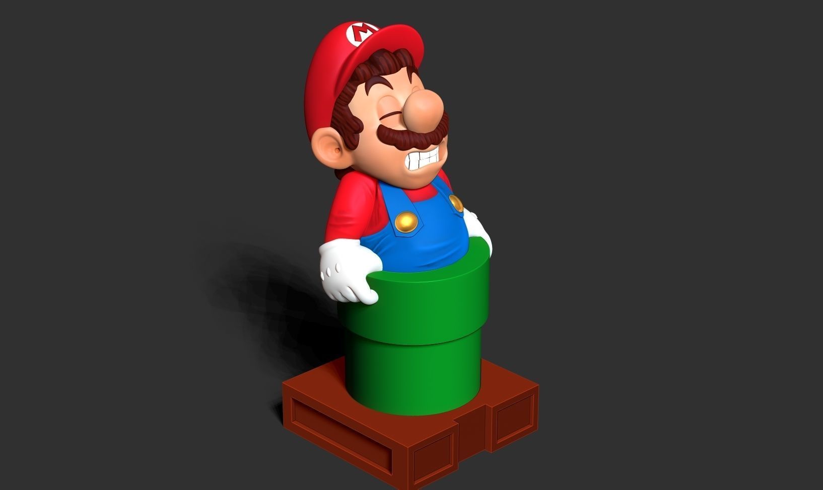 Mario is stuck in a pipe 3D print model_16