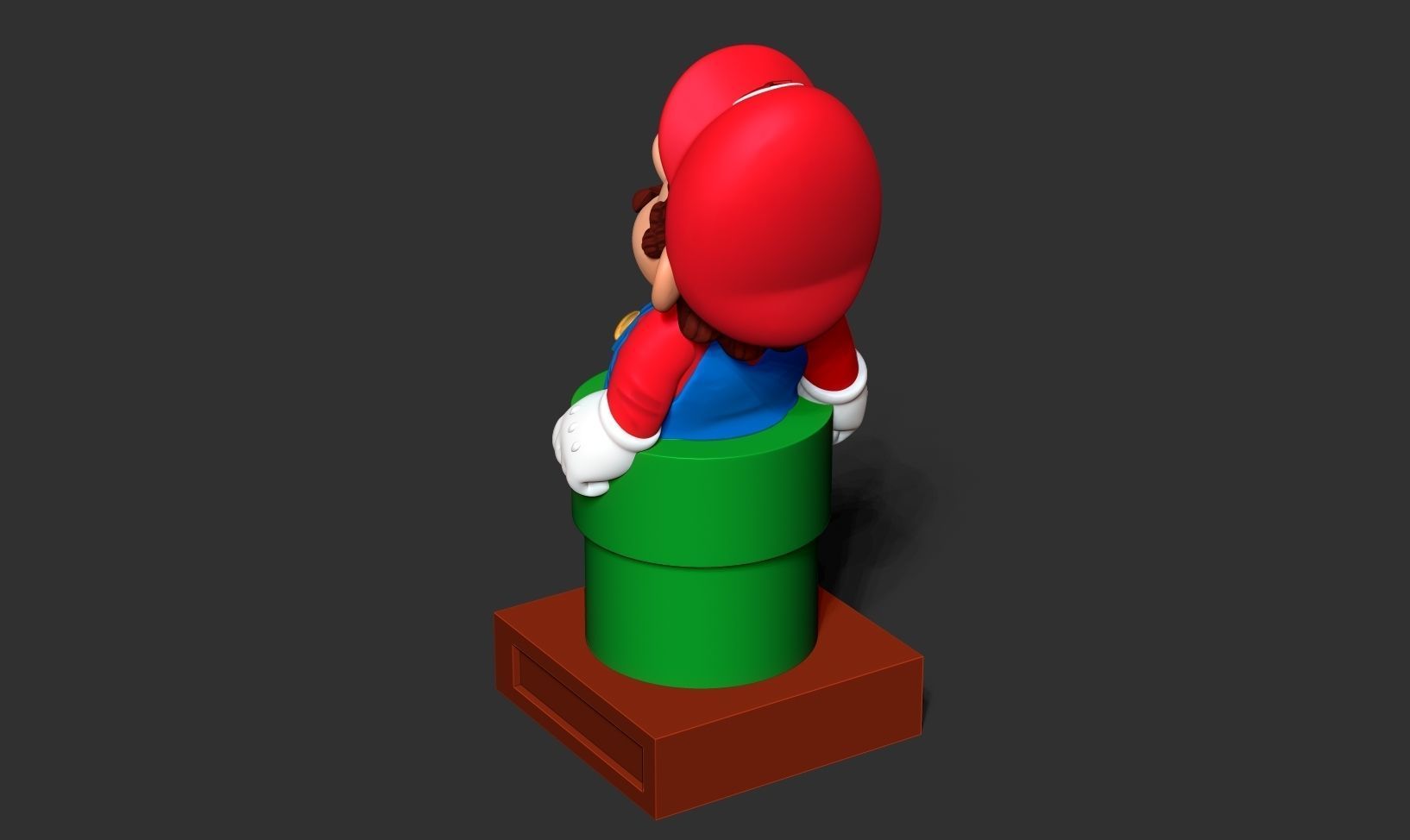 Mario is stuck in a pipe 3D print model_7