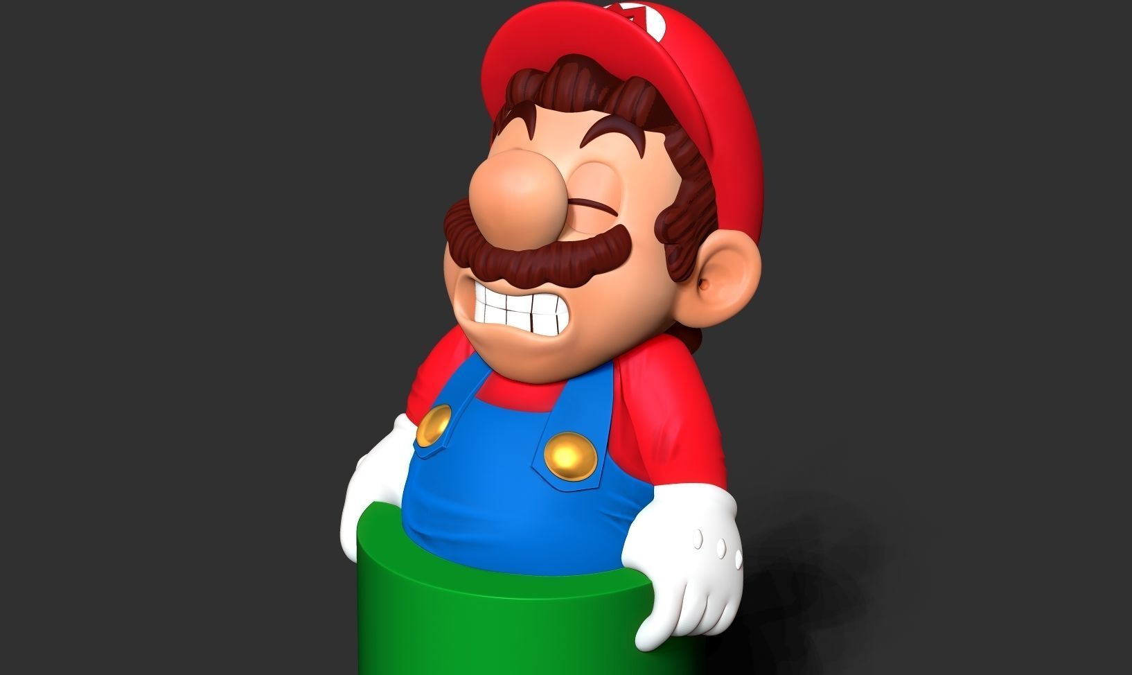 Mario is stuck in a pipe 3D print model_6