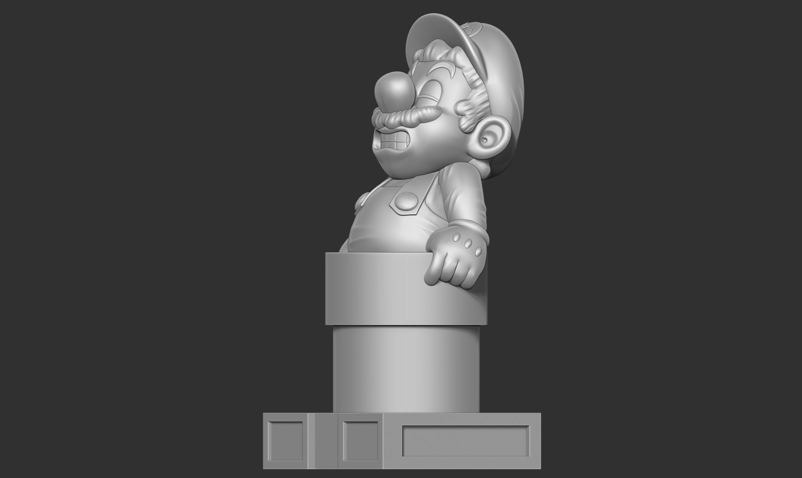 Mario is stuck in a pipe 3D print model_19