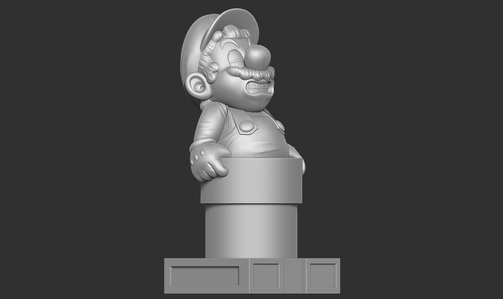 Mario is stuck in a pipe 3D print model_17