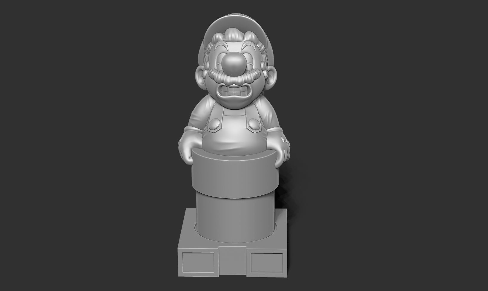 Mario is stuck in a pipe 3D print model_11