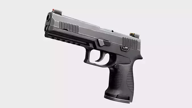 Stylized Pistol 01 Free low-poly 3D model