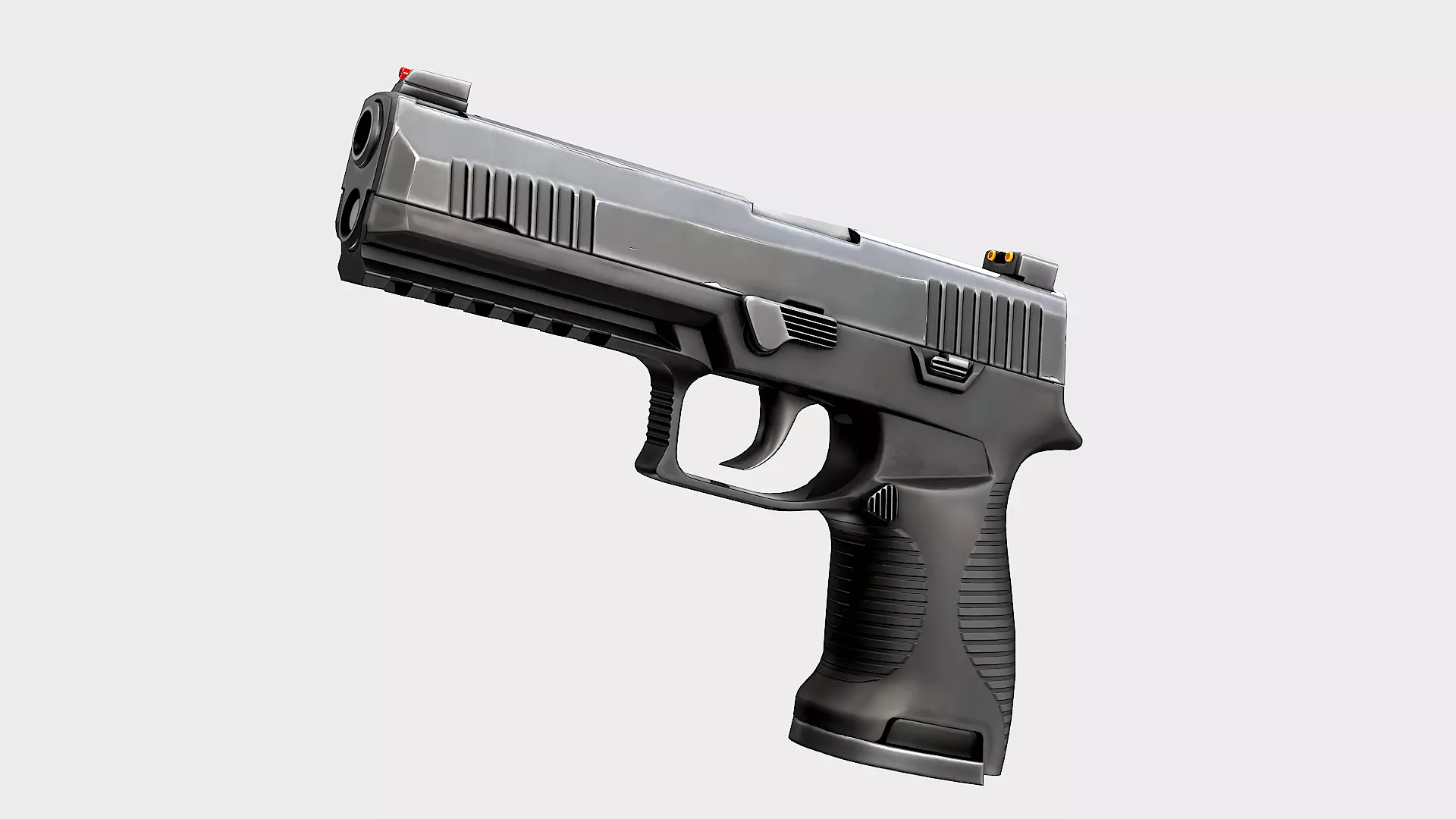 Stylized Pistol 01 Free low-poly 3D model